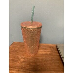 Starbucks 2023 Summer Jeweled Pink Pearl and Mint Tumbler 16 oz New